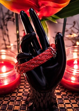 PRE-MADE LAUHALA INSPIRED BRACELET SIZE:9 (LAVA FLOW RED)